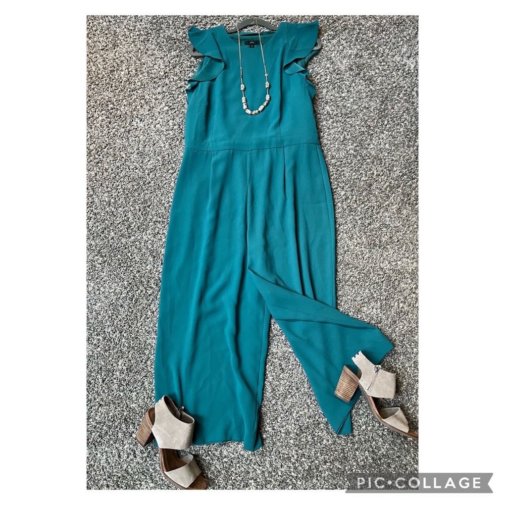 J.Crew Sleeveless Ruffle Jumpsuit sz 16